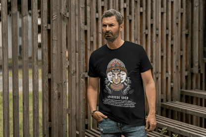 Mythical Javanese Goddess Mask: Cultural Art Apparel - Essentia Attire