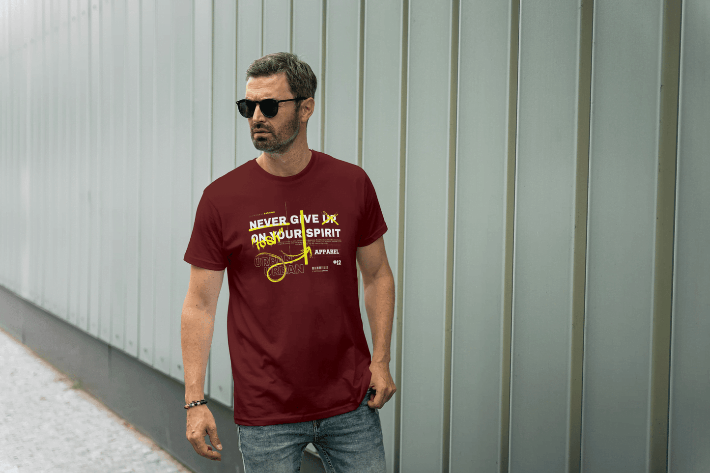 Never Give Up On Your Spirit: Motivational Urban Tee - Essentia Attire
