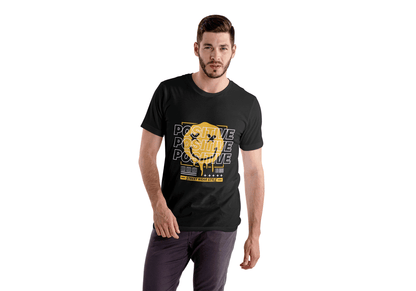 Positive Vibes Smiley Face: Streetwear Style Graphic Tee - Essentia Attire
