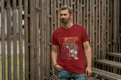 Tiger Art: Japanese Style Wildlife Tee - Essentia Attire