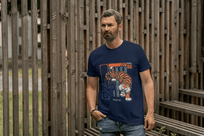 Tiger Art: Japanese Style Wildlife Tee - Essentia Attire
