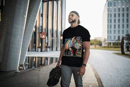 Colorful Rhino Conservation: "Save Them Save Nature" Graphic Tee - Essentia Attire
