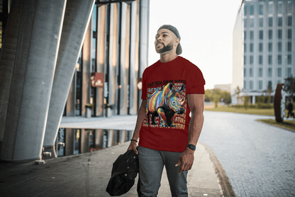 Colorful Rhino Conservation: "Save Them Save Nature" Graphic Tee - Essentia Attire