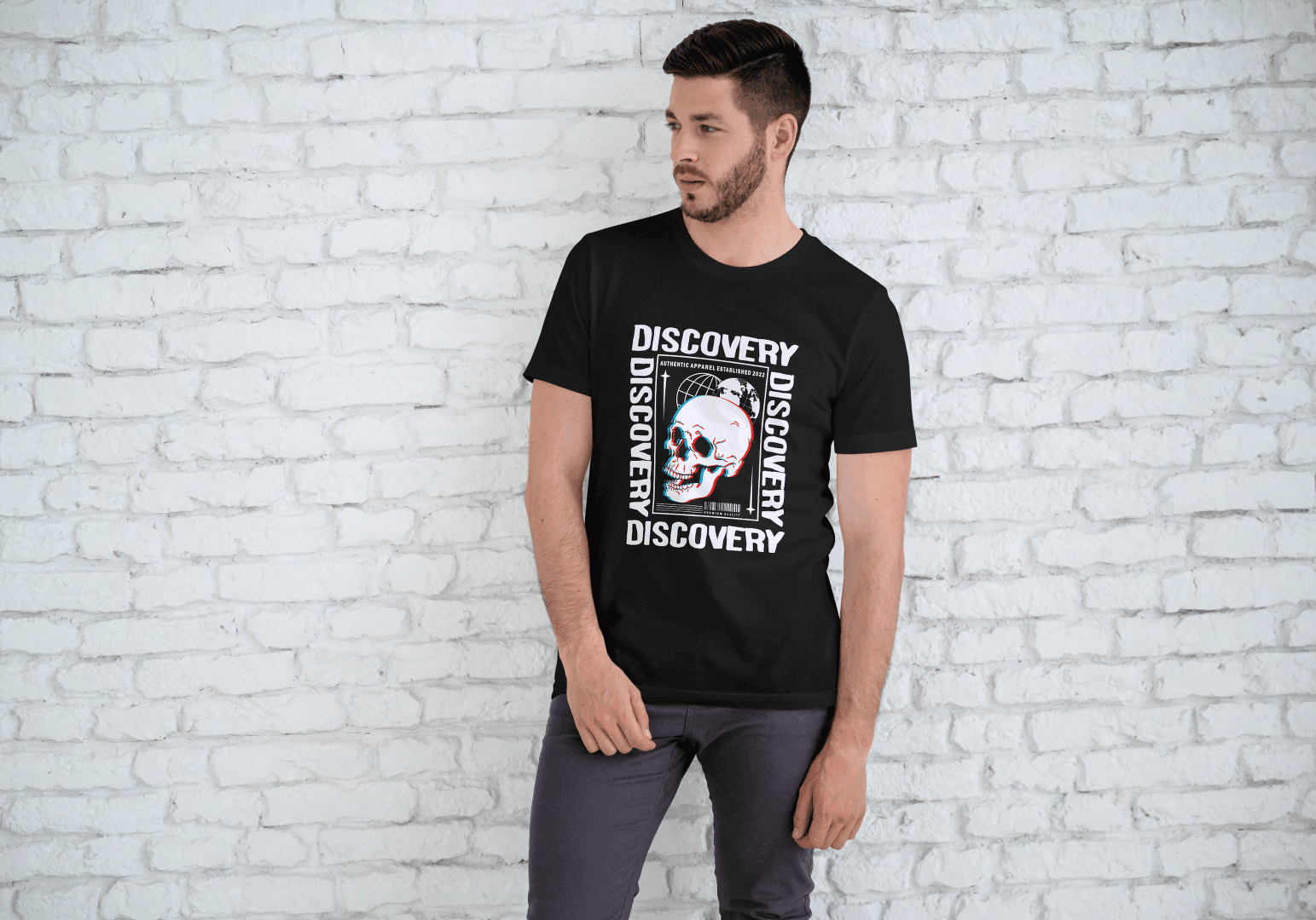 Discovery Skull Streetwear: Exploration Graphic Tee - Essentia Attire