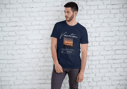 Vacation Sunset Graphic: Relaxing Travel Tee - Essentia Attire