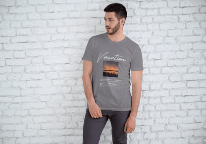 Vacation Sunset Graphic: Relaxing Travel Tee - Essentia Attire