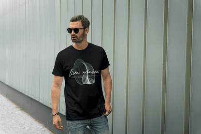 Live Music Abstract Graphic: Concert Lover Tee - Essentia Attire