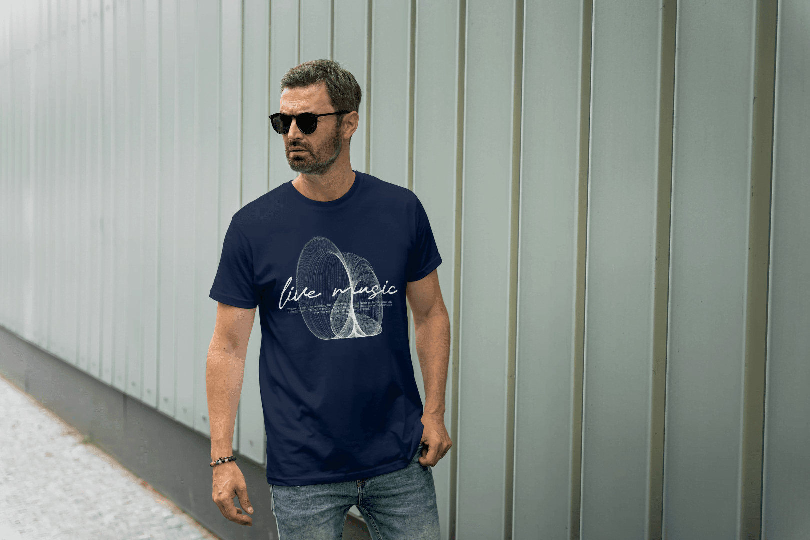 Live Music Abstract Graphic: Concert Lover Tee - Essentia Attire