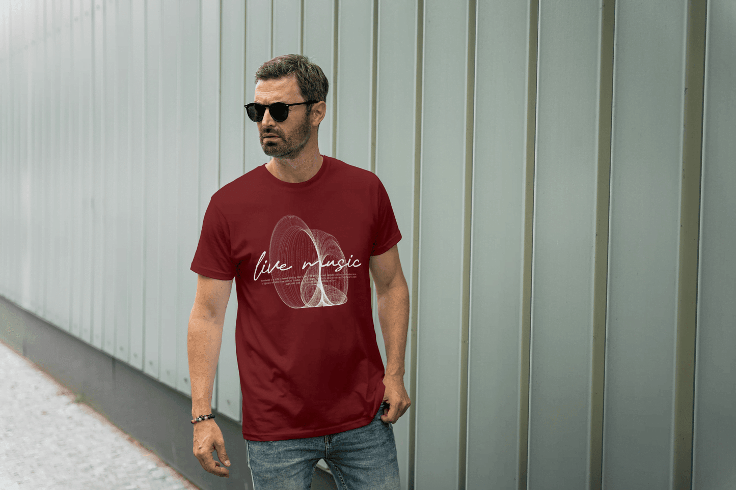 Live Music Abstract Graphic: Concert Lover Tee - Essentia Attire