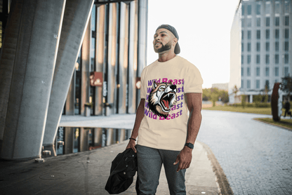 Wild Beast Wolf Howl: Aggressive Wolf Gradient Tee - Essentia Attire