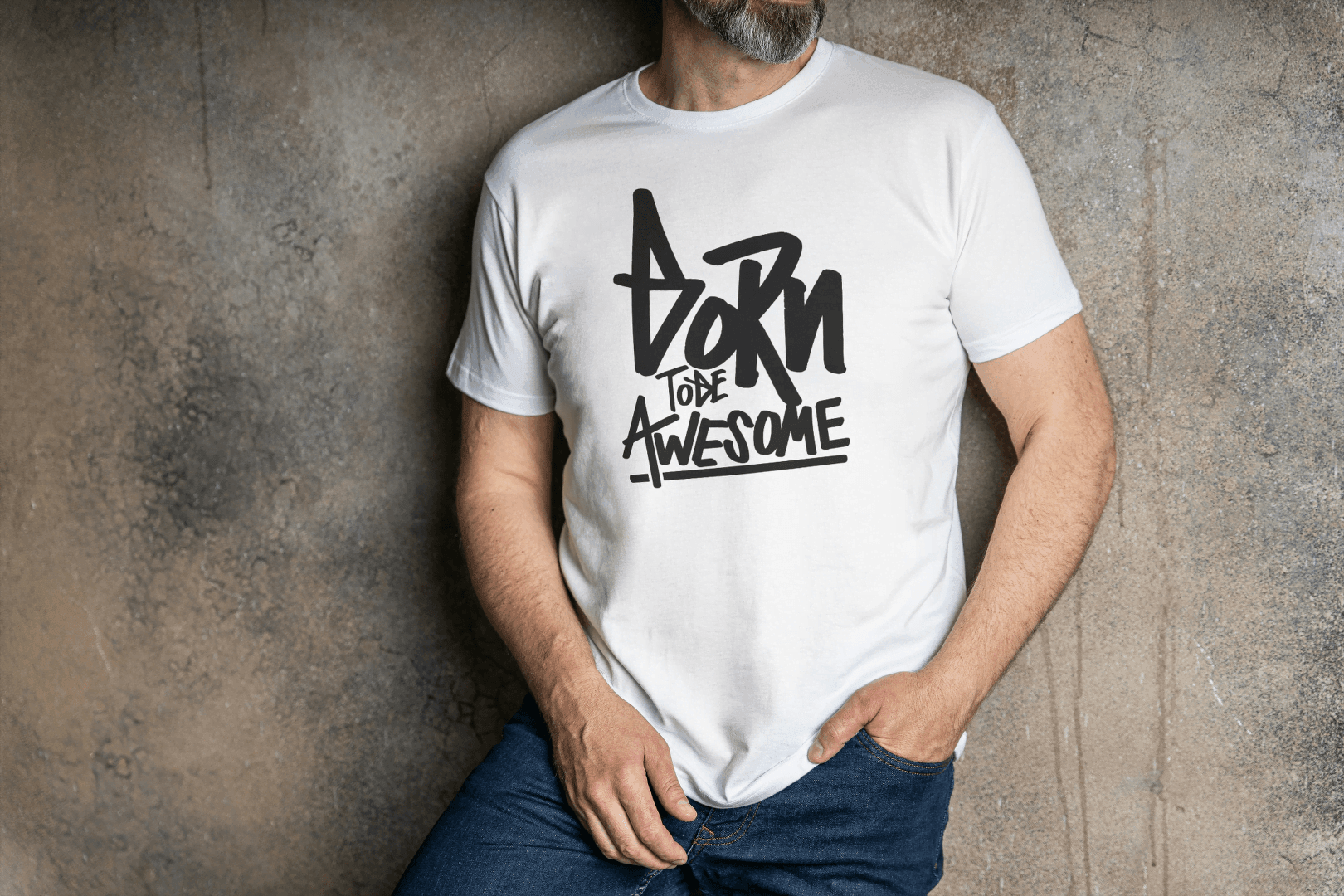 Born To Be Awesome: Inspirational Quote Tee - Essentia Attire