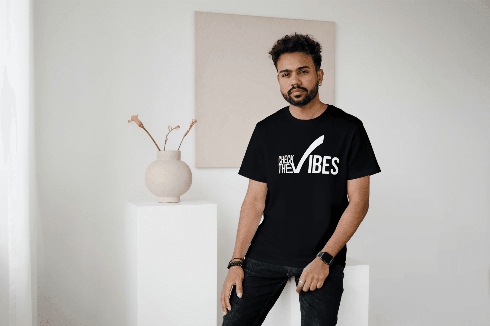 Check The Vibes: Positive Energy Tee - Essentia Attire