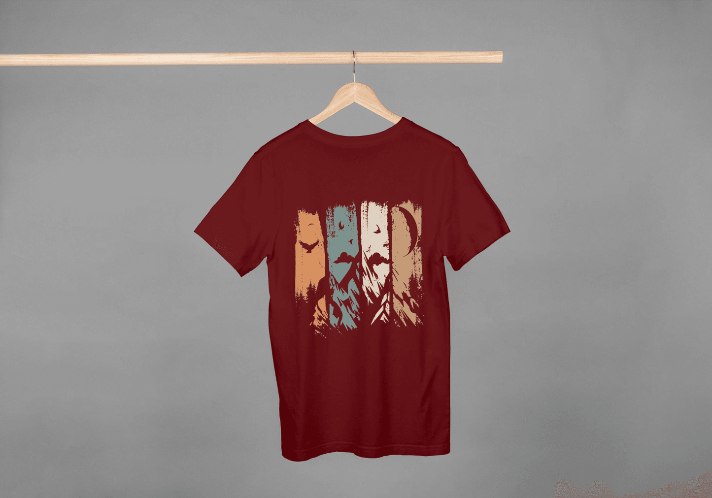 Mountain Landscape Graphic: Abstract Nature Tee - Essentia Attire