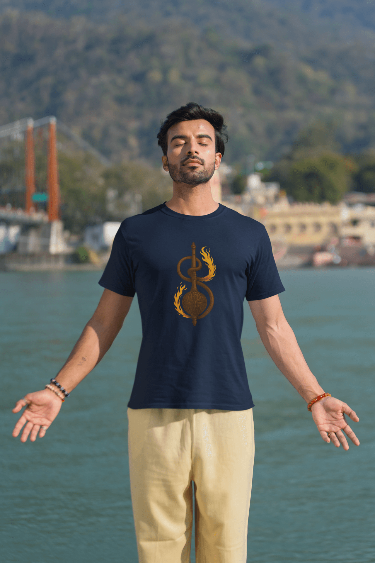 Gada with Hanuman Tail Regular T-Shirt | Symbol of Strength and Loyalty